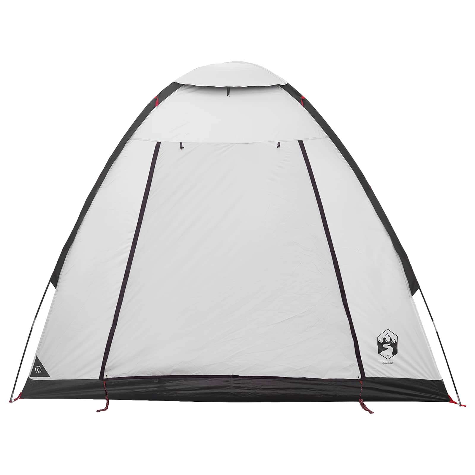 vidaXL Camping Tent 2-Person White Blackout Polyester and Steel 5