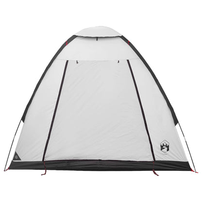 vidaXL Camping Tent 2-Person White Blackout Polyester and Steel 5