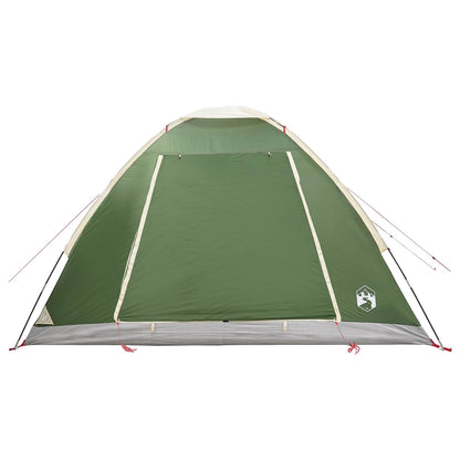vidaXL Camping Tent 4-Person Green Polyester and Steel 5
