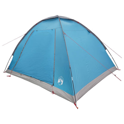 vidaXL Camping Tent 4-Person Blue Polyester and Steel 3