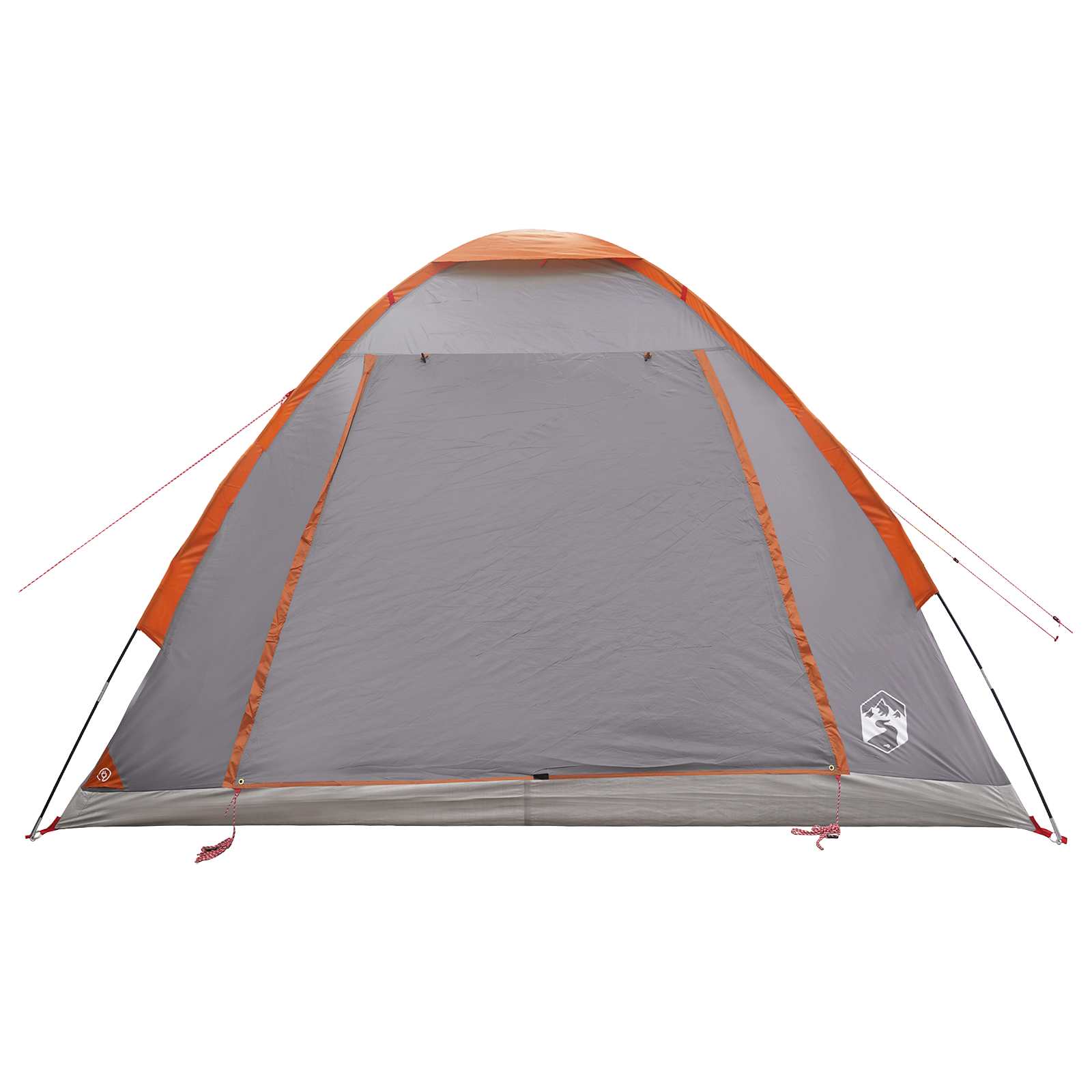 vidaXL Camping Tent 4-Person Grey and Orange Polyester and Steel 5