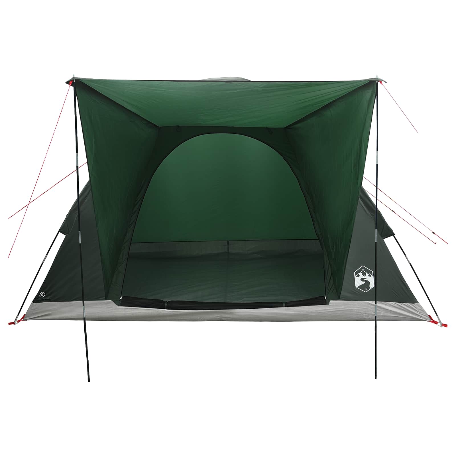 vidaXL Camping Tent 4-Person Army Green Polyester and Steel 4