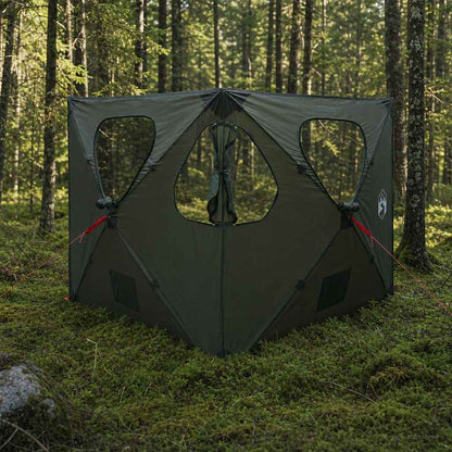 vidaXL Hunting Tent 145 x 145 x 150 cm Army Green Polyester and Steel 1