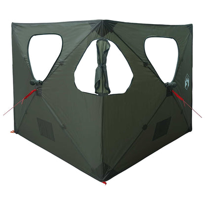 vidaXL Hunting Tent 145 x 145 x 150 cm Army Green Polyester and Steel 2