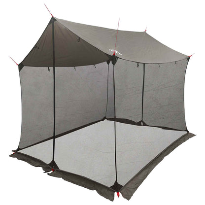 vidaXL Camping Tarp with Mesh Walls 270 x 210 x 210 cm Brown Grey 2