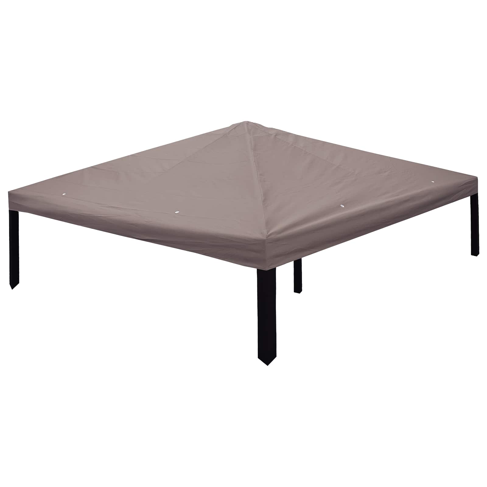 vidaXL Gazebo Cover 300 x 300 cm Taupe Polyester and Steel 1