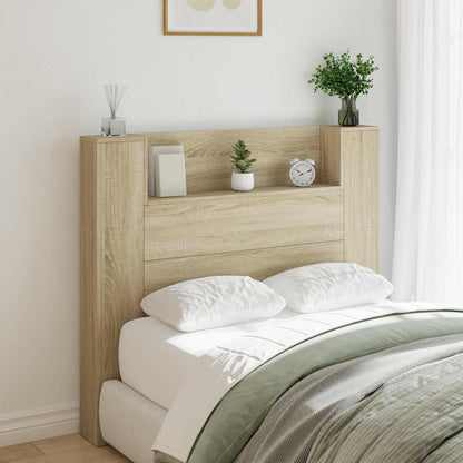 vidaXL Headboard Cabinet with LED Sonoma Engineered Wood 1