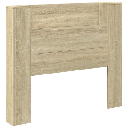 vidaXL Headboard Cabinet with LED Sonoma Engineered Wood 2