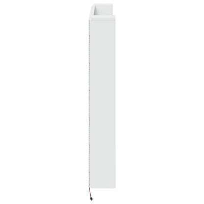 vidaXL Headboard Cabinet with LED White Engineered Wood 6