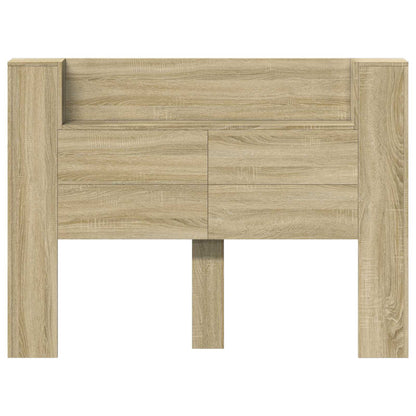 vidaXL Headboard Cabinet with LED Sonoma Engineered Wood 5