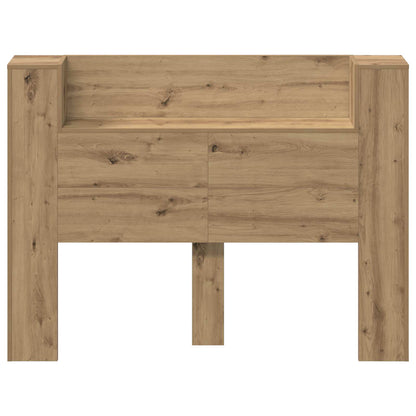 vidaXL Headboard Cabinet with LED Artisan Oak Engineered Wood 5