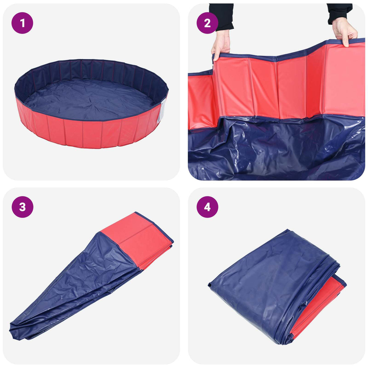 Children Swimming Pool Ø Round for Child Red 200 cm 30 cm