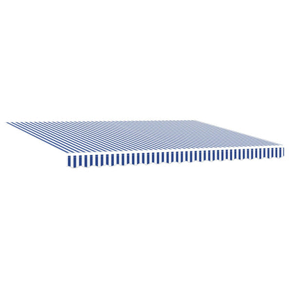 Manual Awning with Solar LED 4.5 x 3 m Anthracite Blue and white