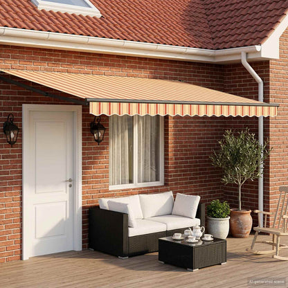 Manual Awning Solar LED Anthracite Multicolour