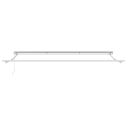 Manual Awning 4.5 x 3.5 m Beige 100% Polyester Blue and white (white frame)