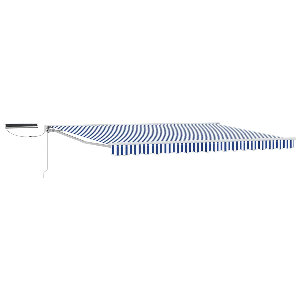 Solar Electric Awning White Blue