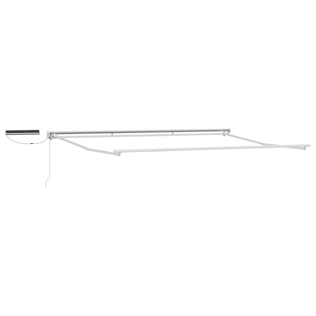 Solar Electric Awning White Blue