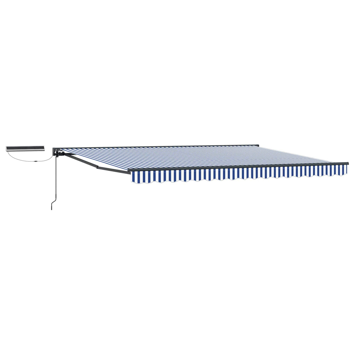 Solar Electric Awning Anthracite Blue white