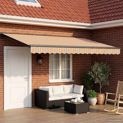 Solar Electric Awning Anthracite Blue orange