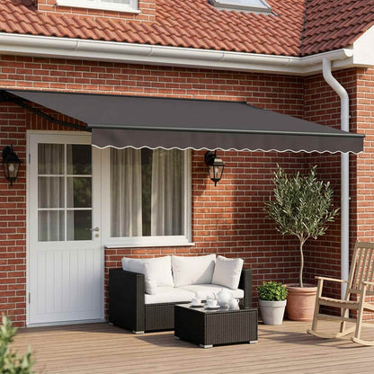 Solar Electric Awning 5 x 3.5 m 100% Polyester Anthracite Anthracite