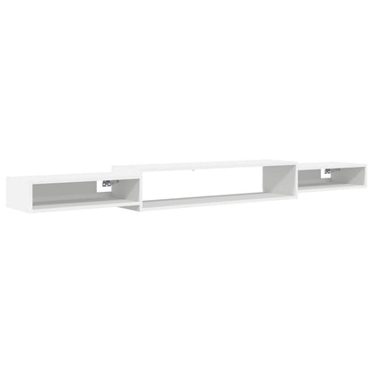 vidaXL Wall-mounted TV Cabinet Wall-Mounted White 220 x 28 x 21 cm 2