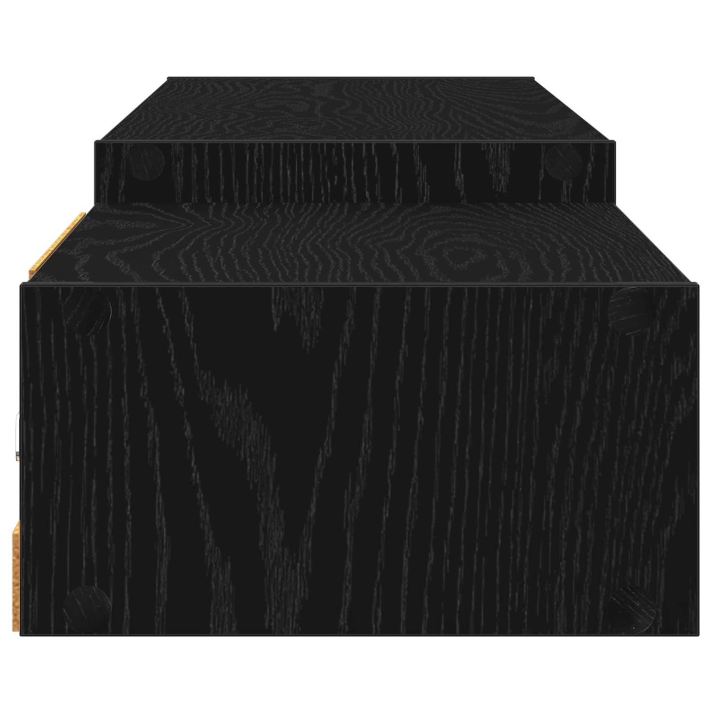 vidaXL Wall-mounted TV Cabinet Wall-Mounted Black Oak 220 x 28 x 21 cm 6