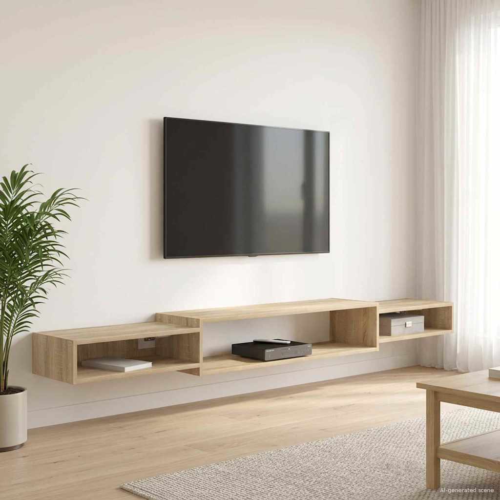 vidaXL Wall-mounted TV Cabinet Wall-Mounted Sonoma Oak 1