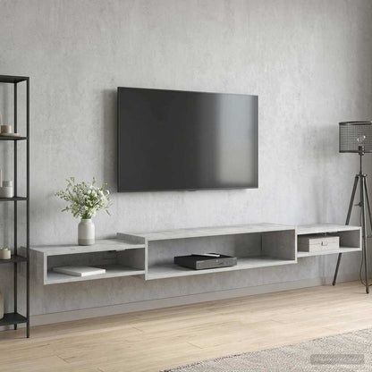 vidaXL Wall-mounted TV Cabinet Wall-Mounted Concrete Grey 1