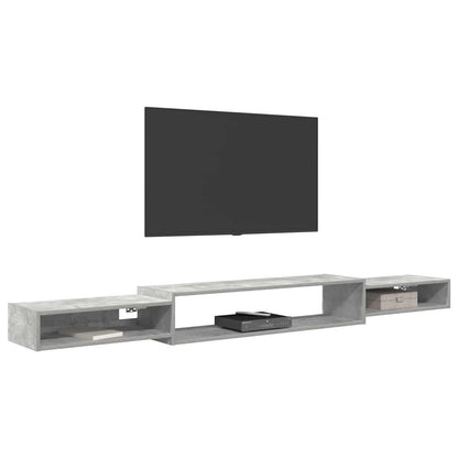 vidaXL Wall-mounted TV Cabinet Wall-Mounted Concrete Grey 3