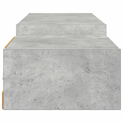 vidaXL Wall-mounted TV Cabinet Wall-Mounted Concrete Grey 6