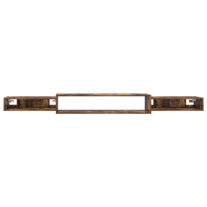 vidaXL Wall-mounted TV Cabinet Wall-Mounted Smoked Oak 5