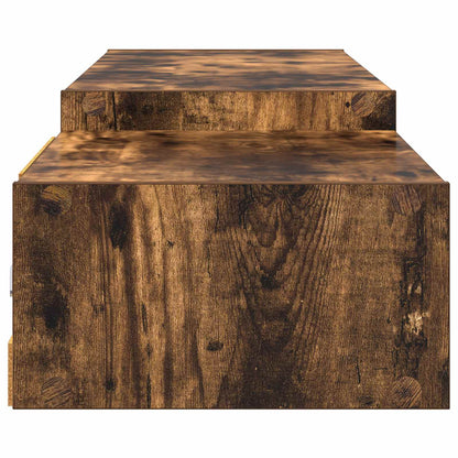 vidaXL Wall-mounted TV Cabinet Wall-Mounted Smoked Oak 6