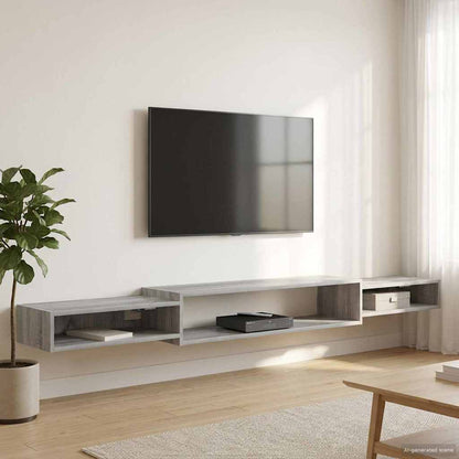 vidaXL Wall-mounted TV Cabinet Wall-Mounted Grey Sonoma 1