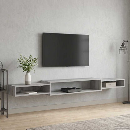 vidaXL Wall-mounted TV Cabinet Wall-Mounted Grey Sonoma 4