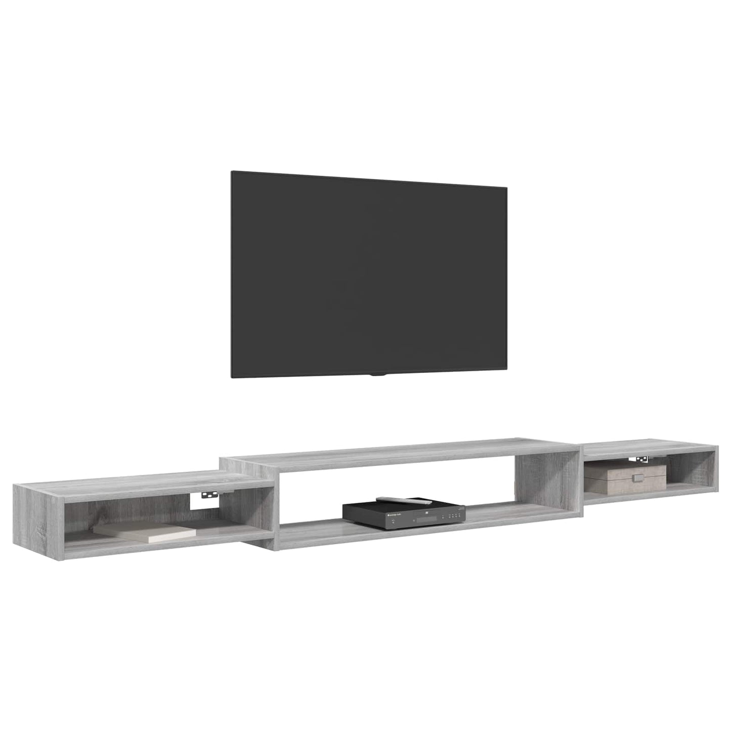 vidaXL Wall-mounted TV Cabinet Wall-Mounted Grey Sonoma 3