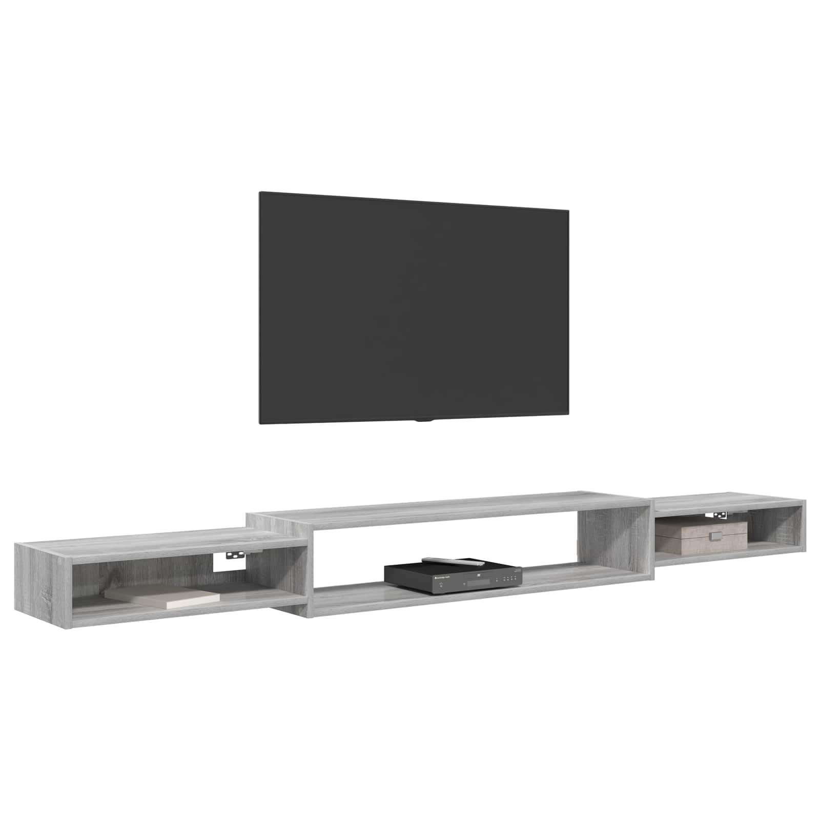 vidaXL Wall-mounted TV Cabinet Wall-Mounted Grey Sonoma 3