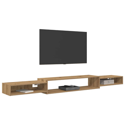 vidaXL Wall-mounted TV Cabinet Wall-Mounted Artisan Oak 3