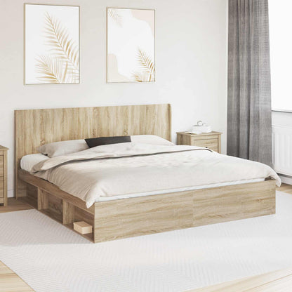 vidaXL Headboard Sonoma Oak Engineered Wood 1