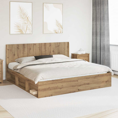 vidaXL Headboard Engineered Wood Artisan oak
