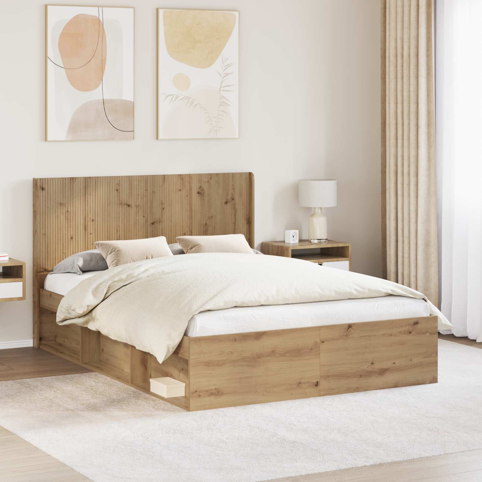 vidaXL Headboard Artisan Oak 1