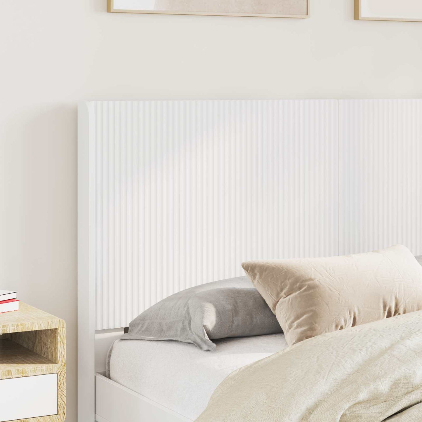 vidaXL Headboard White Engineered Wood 3