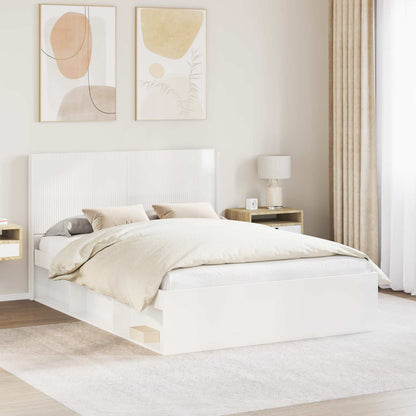 vidaXL Headboard Engineered Wood High gloss white