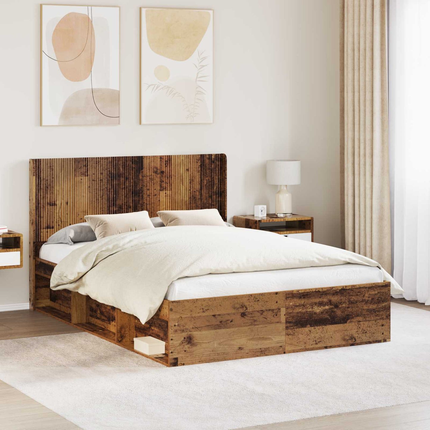 vidaXL Headboard Old Wood Engineered Wood 1