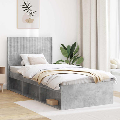 vidaXL Headboard Concrete Grey Engineered Wood 1