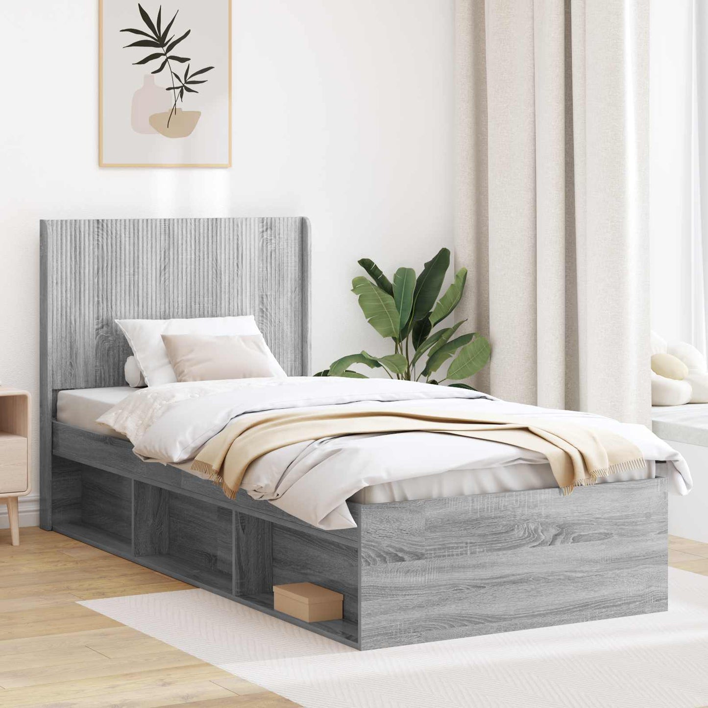 vidaXL Headboard Grey Sonoma Engineered Wood 1
