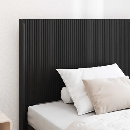 vidaXL Headboard Black Engineered Wood 3