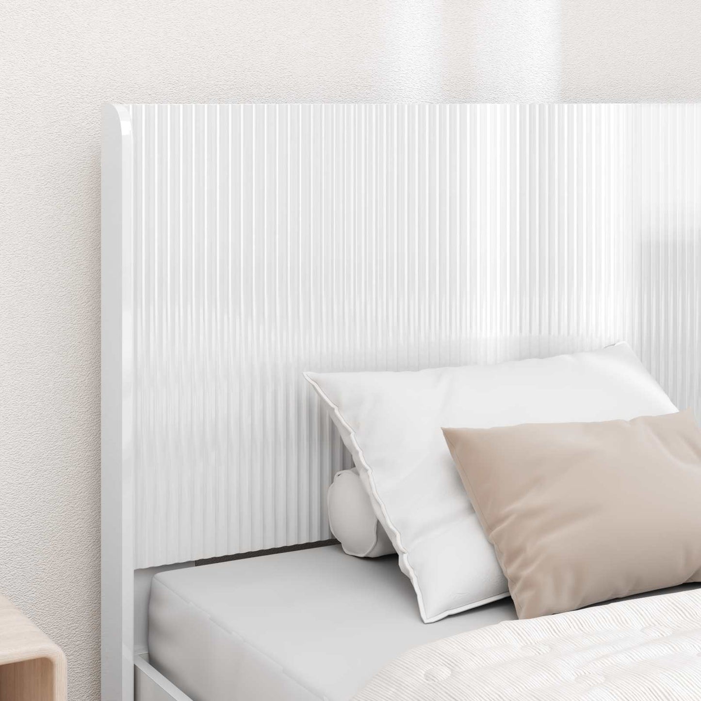 vidaXL Headboard High Gloss White 3