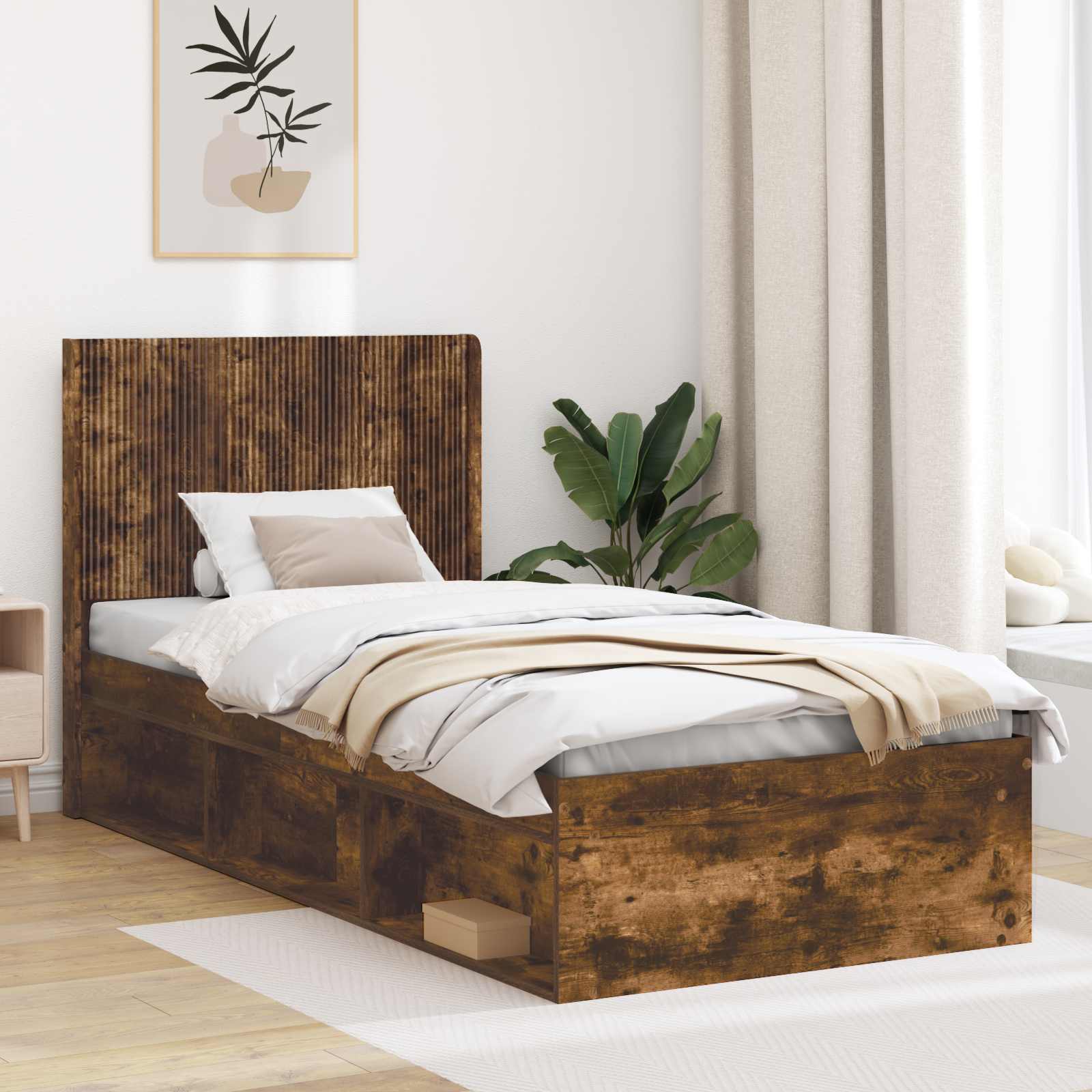 vidaXL Headboard Smoked Oak 1
