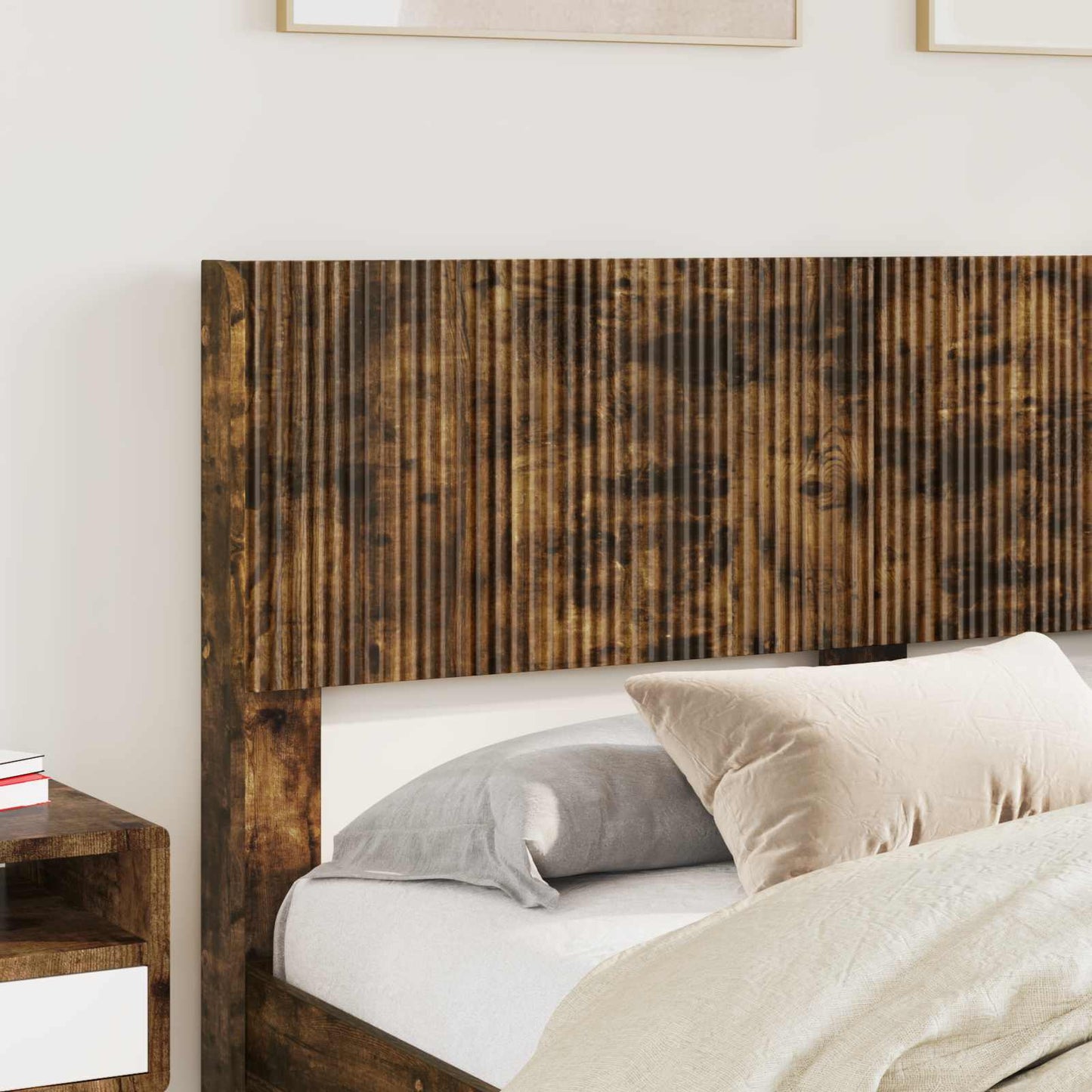 vidaXL Headboard Smoked Oak PB 3