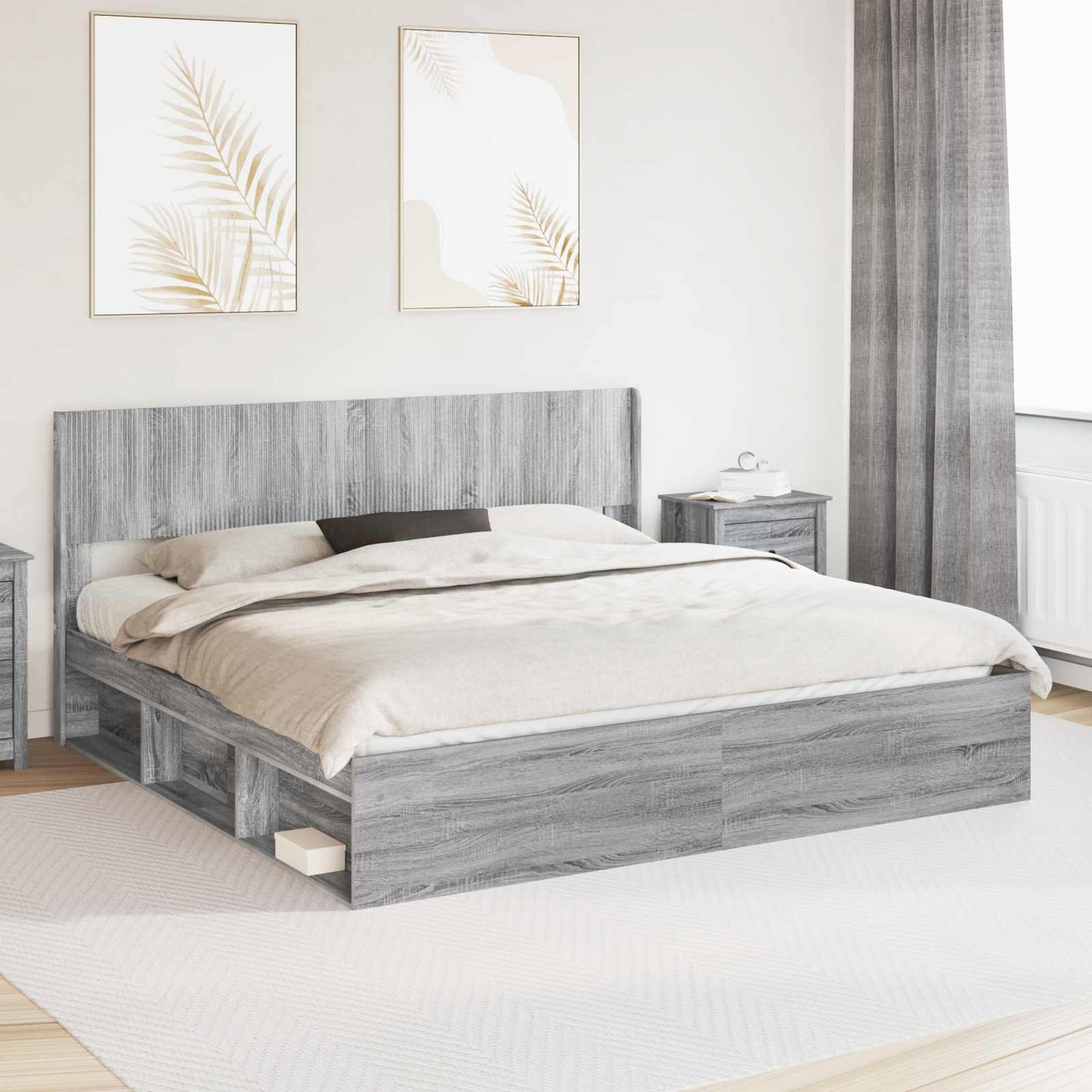 vidaXL Headboard Grey Sonoma PB 1